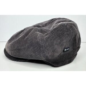 Lipodo Newsboy Hat Gray Corduroy Made Italy Sz L